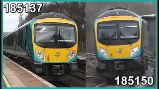 Two Class 185 First Transpennine Express Trains - Hope Station, Derbyshire