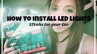 How to install plug-in LED lights for your car 12V