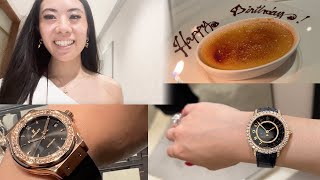 BIRTHDAY ROLEX, JAEGER LE COULTURE, HUBLOT WATCH SHOPPING LUXURY DINNER | WHITEROCK VANCOUVER VLOG