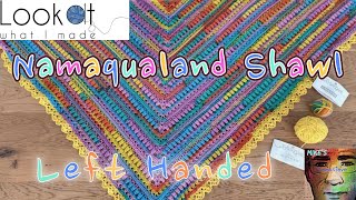 Mike's Creatieve Wereld | Crochet Tutorial | Namaqualand Shawl Left Handed