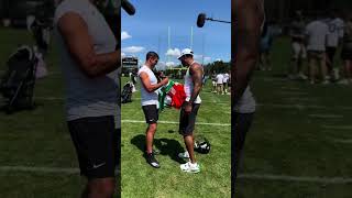 Method Man checks into the Jets Training Camp with Aaron Rodgers