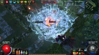 Path of Exile - Ice Crash Scion on lvl80 Courtyard (Perandus League 2.2)