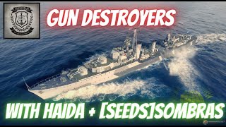 Wows Blitz Guns Destroyers guide with Haida and [Seeds]Sombras in World of Warships Blitz