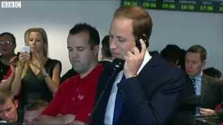 Princes Harry and William try stockbroking for charity