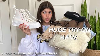 HUGE 2022 TRY-ON HAUL (Converse, Brandy Melville, North Face, H&M, ect)