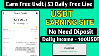 New Usdt Earning Site Usd Mining Site 2024 Best Investment Usdt Earning Website