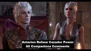 Baldur's Gate 3 - Astarion Refuse Cazador Power - All Companions Comments