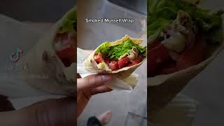 Smoked Oyster Wrap. Just delicous! ) AAA+++ #oysterwrap #coffinbayoysters