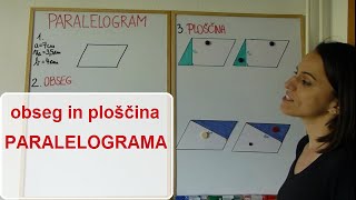 Obseg in ploščina PARALELOGRAMA