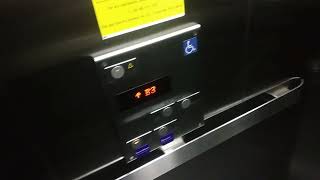 Mitsubishi elevator at MRT blue line Chatuchak Park Station Bangkok Thailand (platform - concourse)