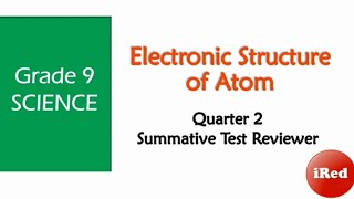 Grade 9 Science | Quarter 2 | Electronic Structure of Atom | Summative Test Reviewer