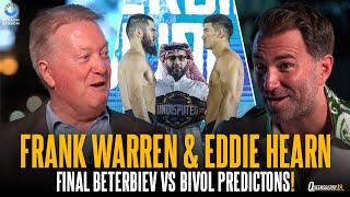 “I’ve been hiding all day” 😅 | Frank Warren & Eddie Hearn give final Beterbiev vs Bivol predictions