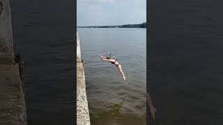 Backflip #jump #girl #open water