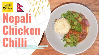 How to cook Chicken Chilli - In Nepali