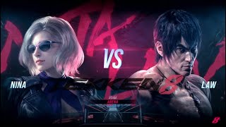 NINA VS LAW | Tekken 8 Gameplay #tekken