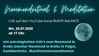 Live Ritual & Meditation für Neumond in Krebs | Energie & Wirkung | Wünsche manifestieren