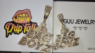 Guu Shop Money Bag Boyz Pendant Compared to Driptalkjewelry Bag Boyz Pendant