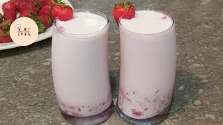 Strawberry milk recipe | How to make Strawberry milk | Healthy Strawberry milk