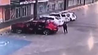 Brutal moment Mexican police officer who arrested El Chapo's son is shot 150 times in broad daylight