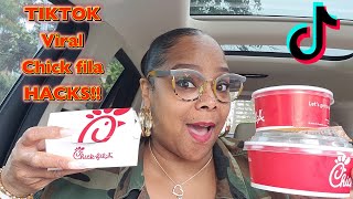 TRYING TIKTOK VIRAL CHICK FIL- A HACKS WITH MY BOO (PLUS BLOOPERS)