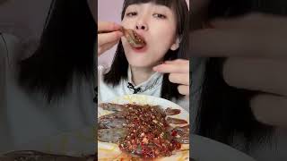 ASMR Eating, Eating Prawn and Chicken