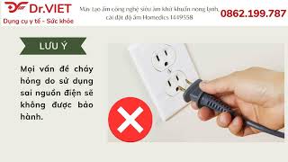 GIỚI THIỆU SẢN PHẨM MÁY TẠO ĐỘ ẨM SIÊU ÂM KHỬ KHUẨN NÓNG LẠNH CÀI ĐẶT ĐỒ ẨM HOMEDICS 1449558