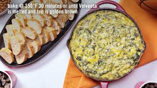 Water Chestnut, Spinach & Artichoke Skillet Dip