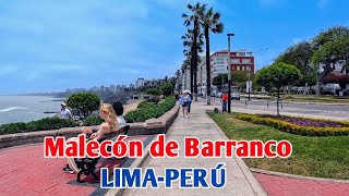 MALECÓN DE BARRANCO ES UN LUGAR HERMOSO PARA VISITAR | LIMA PERÚ 4K | NOVIEMBRE DE 2024