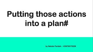 How to Put those actions into a plan#action planning 2024