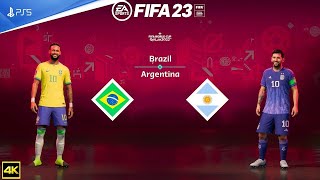 FIFA 23 | FINAL COPA MUNDIAL QATAR 2022 | BRAZIL VS ARGENTINA | 4K 60FPS | PS5