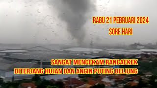 Ngeri...! Angin Puting Beliung Dan Hujan Badai Di Sekitar Rancaekek dan Jatinangor Bandung