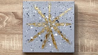 Abstract Acrylic Painting - Gold Star