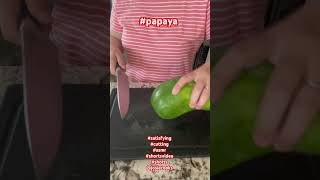 Satisfying cutting Papaya with sounds #satisfyingcutting  #papaya #asmr #shortsvideo #shorts #fyp