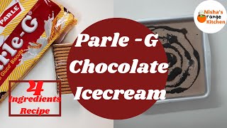 Parle G Chocolate Ice cream || Biscuit Chocolate Ice cream || Nisha's Orange Kitchen