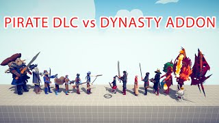 PIRATE DLC TEAM vs DYNASTY ADDON TEAM - Totally Accurate Battle Simulator TABS