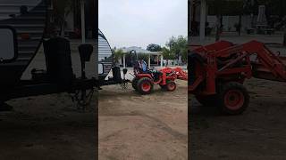 Moving 34ft RV with a tiny Kubota tractor #rv  #shorts #kubota #farming