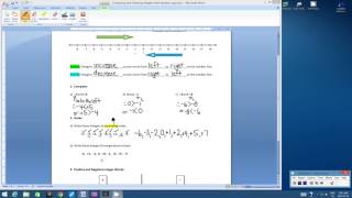 Comparing and Ordering Integers (2016)