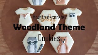 How To Decorate Baby Shower Cookies - Woodland Themed Cookies