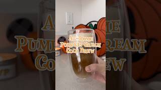 AT-HOME PUMPKIN CREAM COLD BREW RECIPE #recipe #pumpkin #pumpkinrecipe #fall #coffee #coffeerecipe