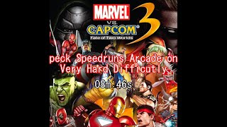 [Marvel vs Capcom 3: Fate of Two Worlds] peck Speedruns Arcade on Very Hard Difficulty [WR] 08m:46s