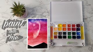 Paint with me using superior watercolor | galaxy | real time | Art with Mill