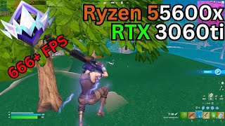 RTX 3060 ti + Ryzen 5 5600x Fortnite Chapter 4 | Ranked | performance mode 1080p