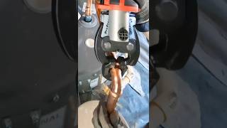 Piping up a gas water heater with copper pipe 💦 #plumbing #plumber #shortsvideo