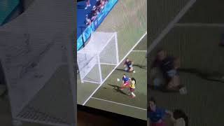 France Olympics USA goalie makes game saving block!