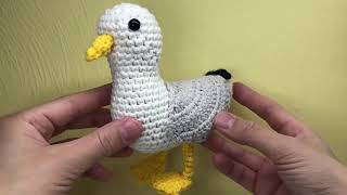 Amigurumi: seagull, gull. Crochet! Presentation of results. Pattern info in description