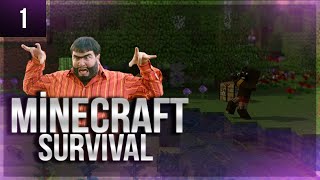 Minecraft modsuz survivor 1. sezon 1. bölüm Başlıyoruz