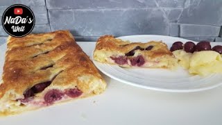 Kirsch-Plunder Rezept | Kirschtasche mit Pudding und Kirschen | NaDas Welt