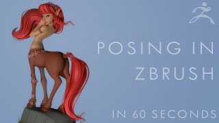 How to POSE your MODEL in Zbrush - 60 Second Tutorial