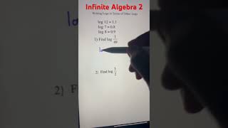 Rewriting logs in terms of other logs | infinite algebra 2 | #algebra2 | #logs