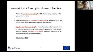 Deep Neural Networks for Automatic Lyrics Transcription. Emir Demirel MIP-Frontiers-workshop. Oct-21